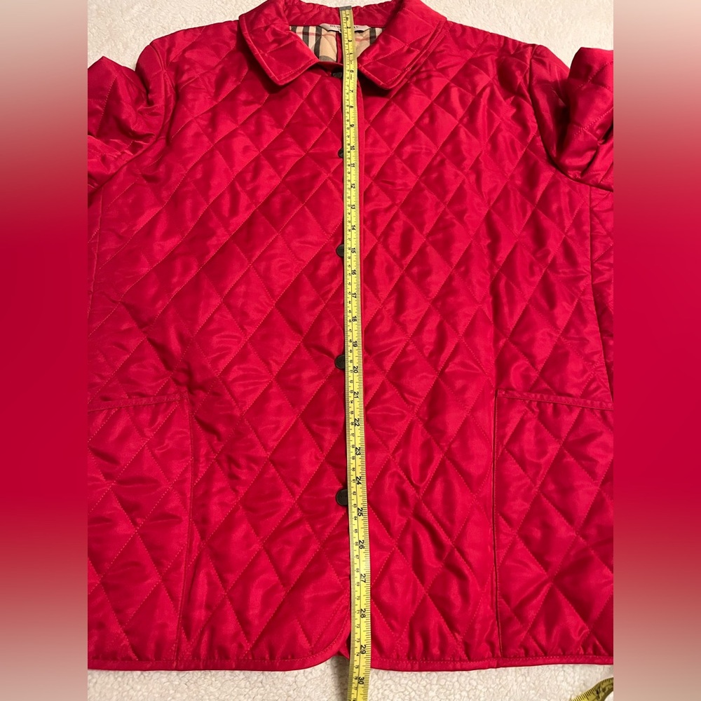 Burberry London Barn Coat Pink Diamond Quilted Nova Check Snap Authenticated M - Picture 15 of 16